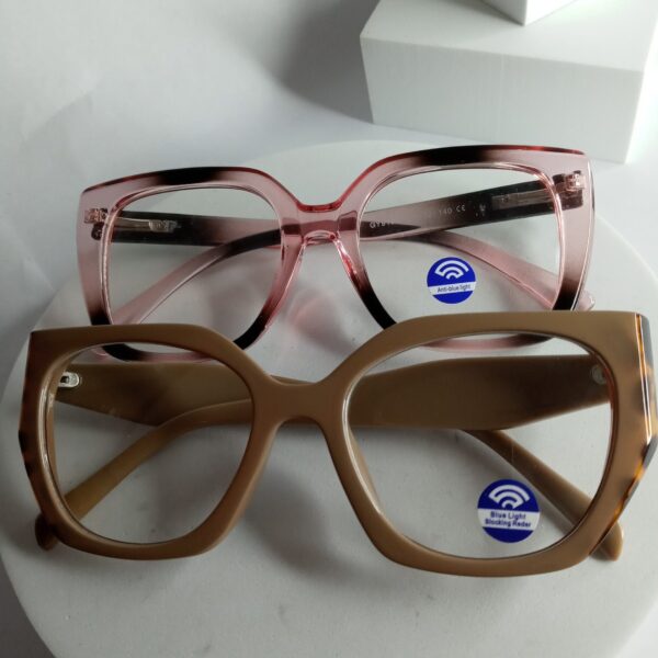Designer Women's Cat-Eye Blue Light Blocking Glasses - Brown Tortoise