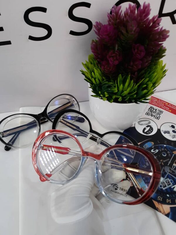 Designer Oversized Rounded Blue Light Blocking Glasses TR90 AS 363