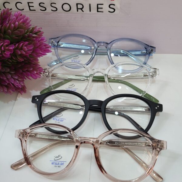 Designer Anti Blue Light Round Thick Frame Glasses