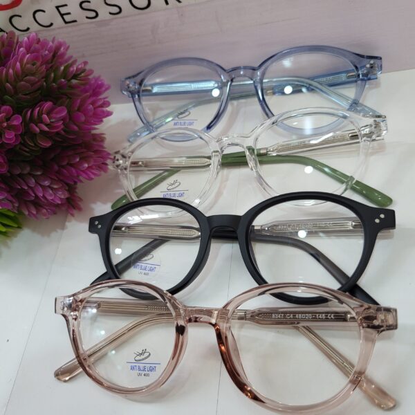 Designer Anti Blue Light Round Thick Frame Glasses