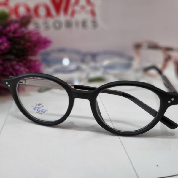 Designer Anti Blue Light Round Thick Frame Glasses