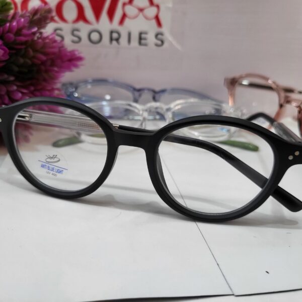 Designer Anti Blue Light Round Thick Frame Glasses