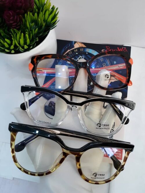 Designer TR90 Blue Light Blocking Fashion Eyeglasses (3-Pack)