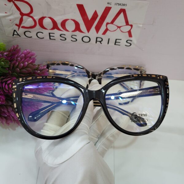Designer Studded Cat-Eye TR90 Blue Light Blocking Glasses