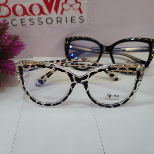 Designer Studded Cat-Eye TR90 Blue Light Blocking Glasses