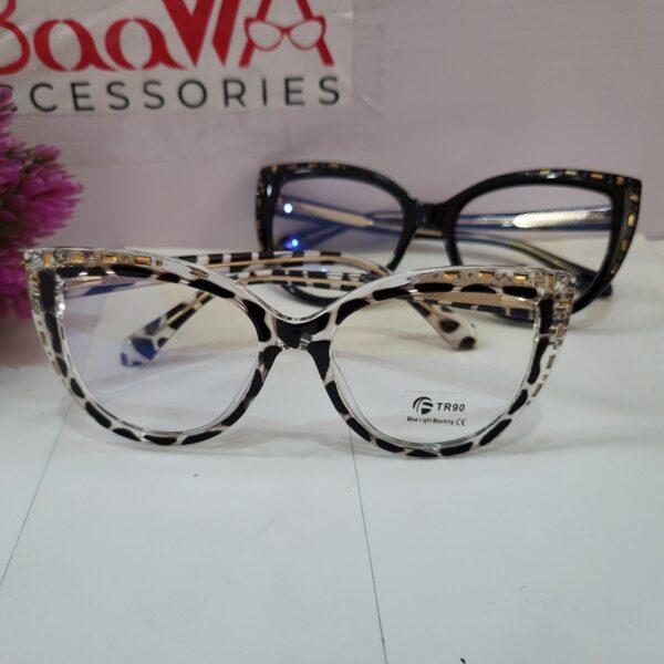 Designer Studded Cat-Eye TR90 Blue Light Blocking Glasses