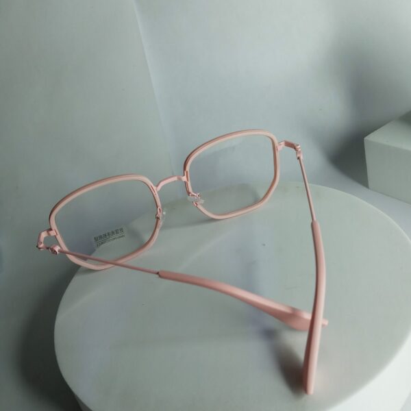 Premium Pink Square Blue Light Blocking Glasses with UV400 Protection