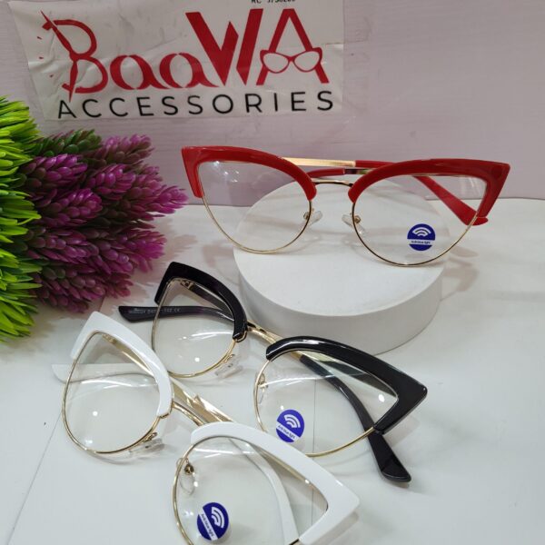 Designer Cat Eye Semi-Rimless Anti-Blue Light Glasses