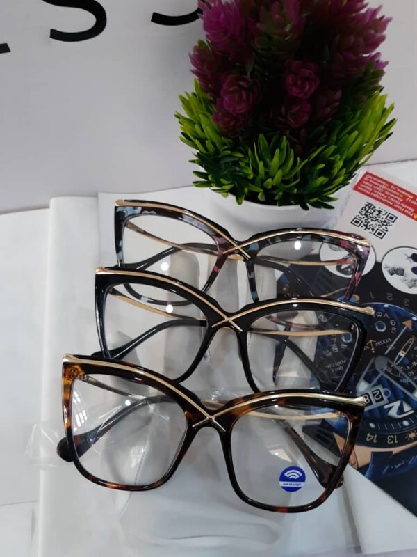 Guess Women's Cat-Eye Eyeglasses - Black  Gold Accent