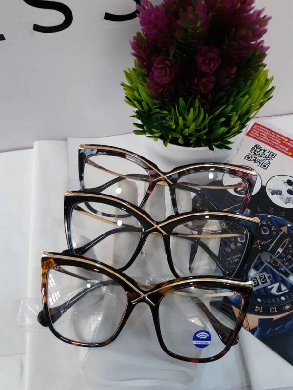 Guess Women's Cat-Eye Eyeglasses - Black  Gold Accent