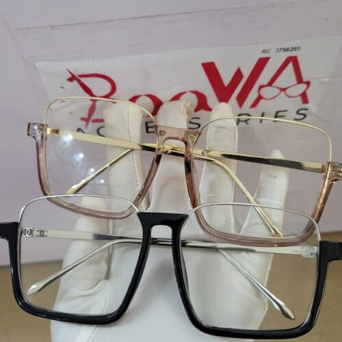Chanel Black Full-Rim Square Fashion Eyeglasses for Women