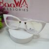 Designer White Cat-Eye UV400 Blue Light Blocking Glasses for Women