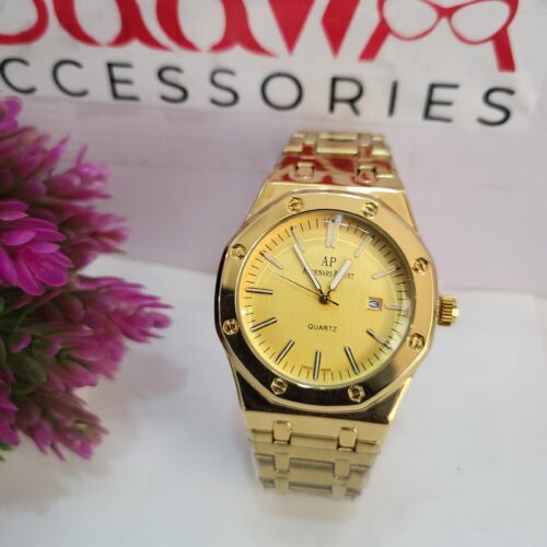Audemars Piguet Royal Oak Style Gold Quartz Men's Watch