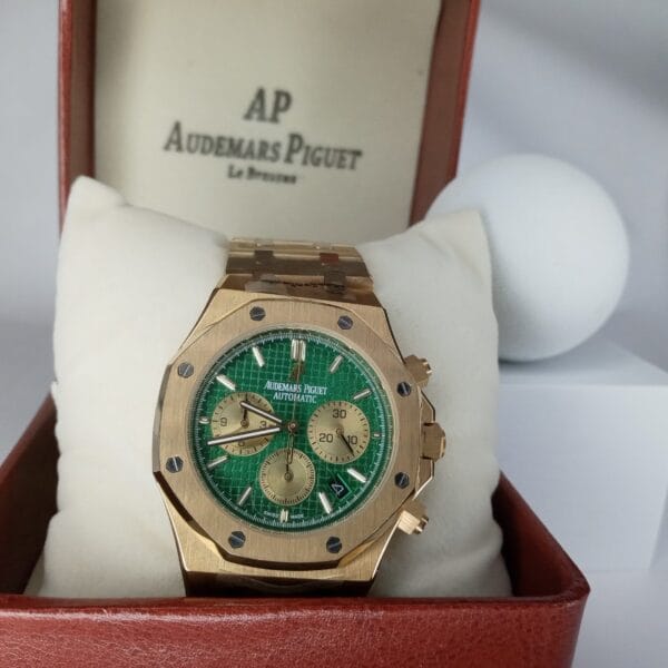 Audemars Piguet Royal Oak Automatic Chronograph Gold Green Dial