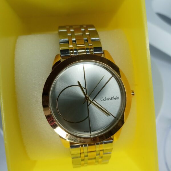 Calvin Klein Men's Two-Tone Gold  Silver Analog Watch