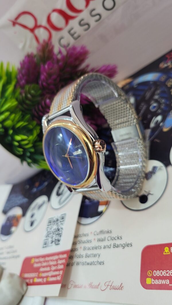 Calvin Klein Men's Mesh Band Blue Dial Date Analog Watch