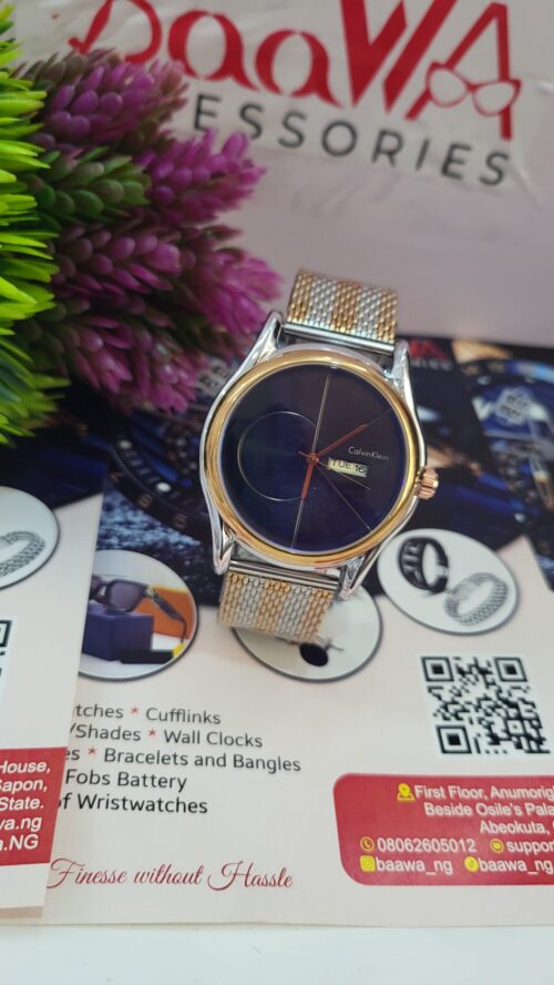 Calvin Klein Men's Mesh Band Blue Dial Date Analog Watch