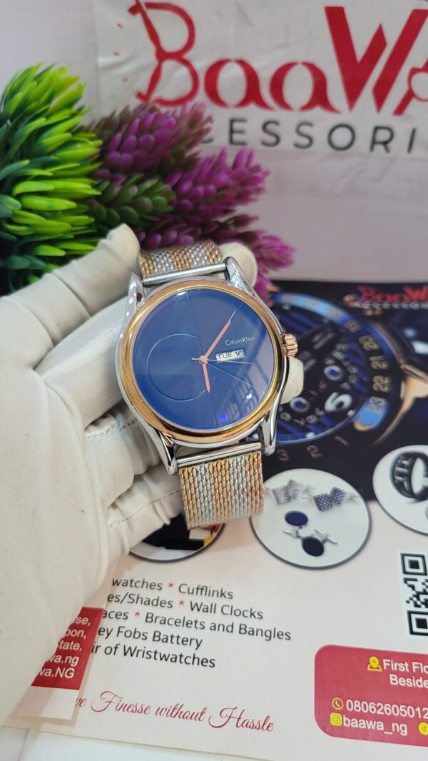 Calvin Klein Men's Mesh Band Blue Dial Date Analog Watch