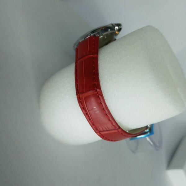 Cartier Ballon Bleu Style Rose Gold Tone Women's Analog Leather Watch with Date