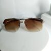 Cartier CA28 Men's Rimless Square Gradient Sunglasses