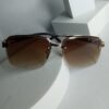 Cartier CA28 Men's Rimless Square Gradient Sunglasses