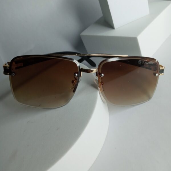 Cartier CA28 Men's Rimless Square Gradient Sunglasses