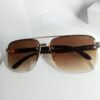 Cartier CA28 Men's Rimless Square Gradient Sunglasses
