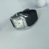 Cartier Santos-Dumont Style Men's Rose Gold  White Rubber Watch