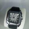 Cartier Santos-Dumont Style Men's Rose Gold  White Rubber Watch