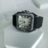 Cartier Santos-Dumont Style Men's Rose Gold  White Rubber Watch