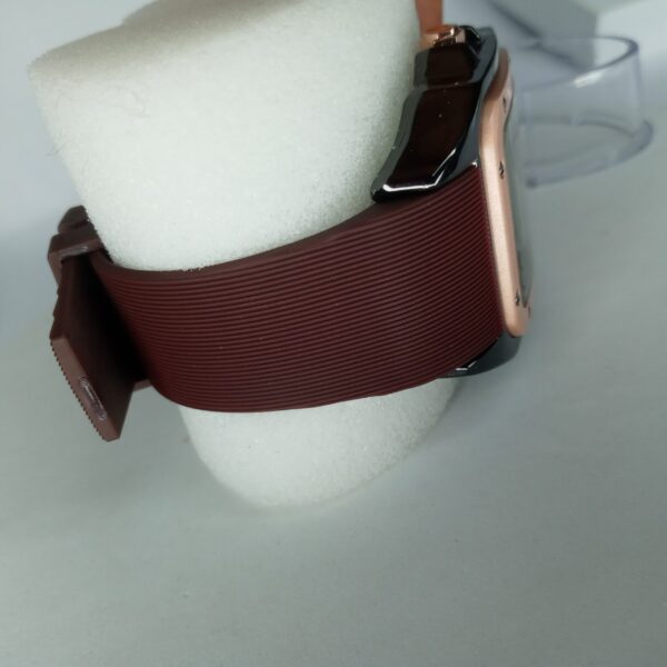 Cartier Santos-Dumont Style Men's Rose Gold  White Rubber Watch