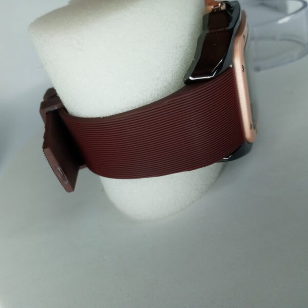 Cartier Santos-Dumont Style Men's Rose Gold  White Rubber Watch