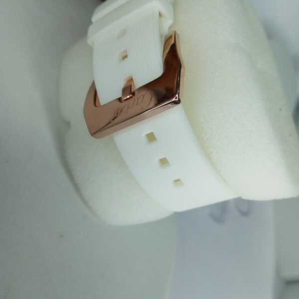 Cartier Santos-Dumont Style Men's Rose Gold  White Rubber Watch