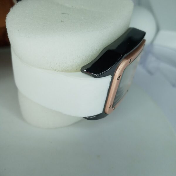 Cartier Santos-Dumont Style Men's Rose Gold  White Rubber Watch