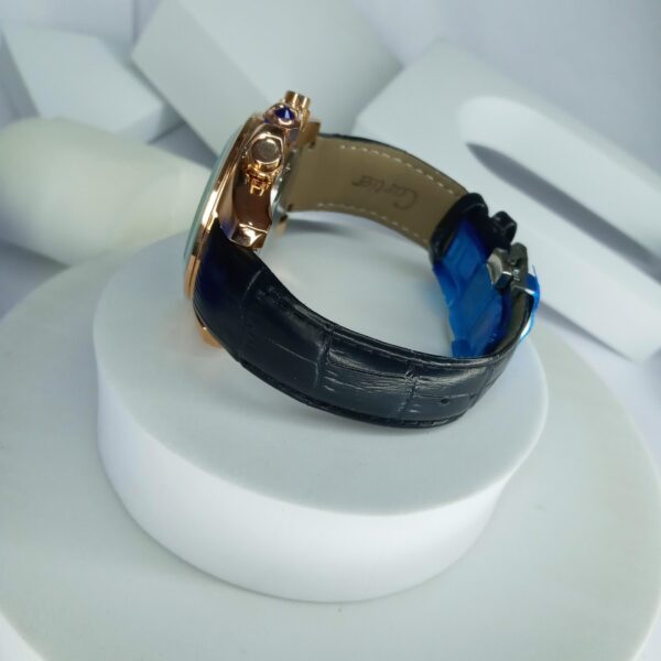 Cartier Men's Gold-Tone Chronograph Leather Watch