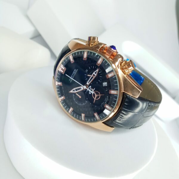 Cartier Men's Gold-Tone Chronograph Leather Watch