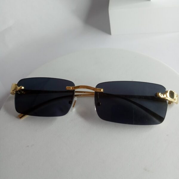 Cartier Panthère Gold Frameless Rectangle Sunglasses - Made in Italy