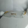 Cartier Luxury Gold Rimless Leopard Designer Eyeglasses