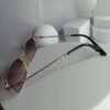 Cartier Gold Frame Rectangle Gradient Sunglasses CA328