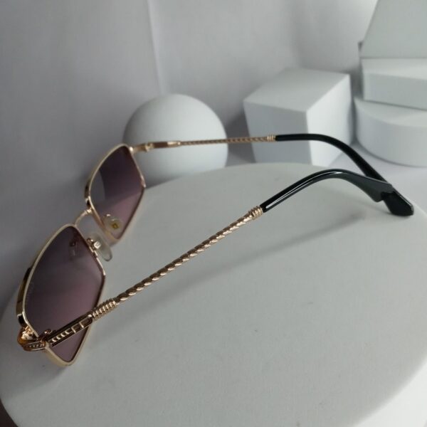 Cartier Gold Frame Rectangle Gradient Sunglasses CA328