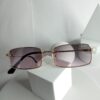 Cartier Gold Frame Rectangle Gradient Sunglasses CA328