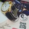 Cartier Luxury Gold Case Men's Leather Watch with Date Display