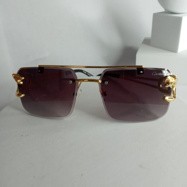 Cartier CA22 Panthère Gold Rimless Gradient Sunglasses