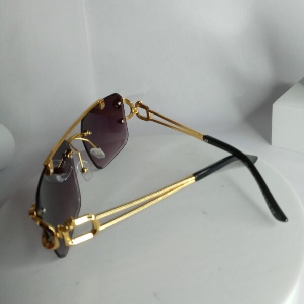Cartier CA22 Panthère Gold Rimless Gradient Sunglasses