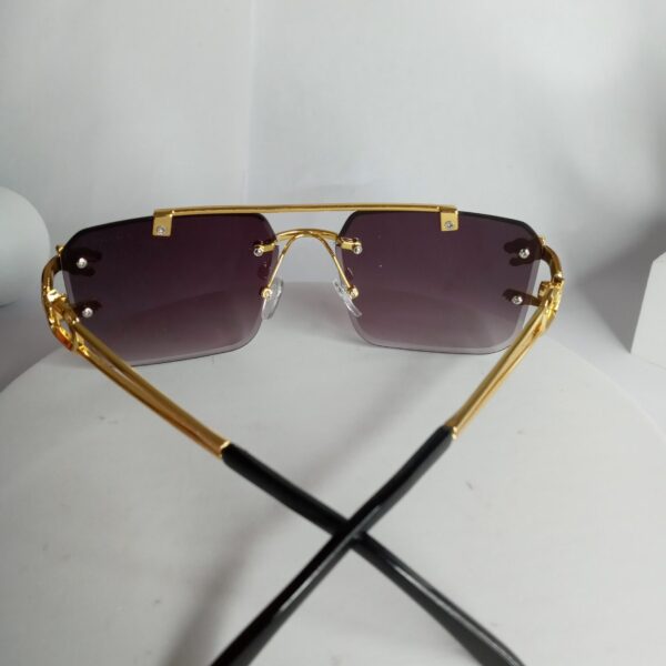 Cartier CA22 Panthère Gold Rimless Gradient Sunglasses