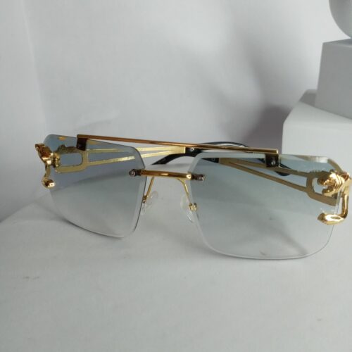 Cartier CA22 Panthère Gold Rimless Gradient Sunglasses