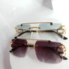 Cartier CA22 Panthère Gold Rimless Gradient Sunglasses