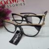 Cartier Cat-Eye Black Gold Thick Frame Women's Glasses