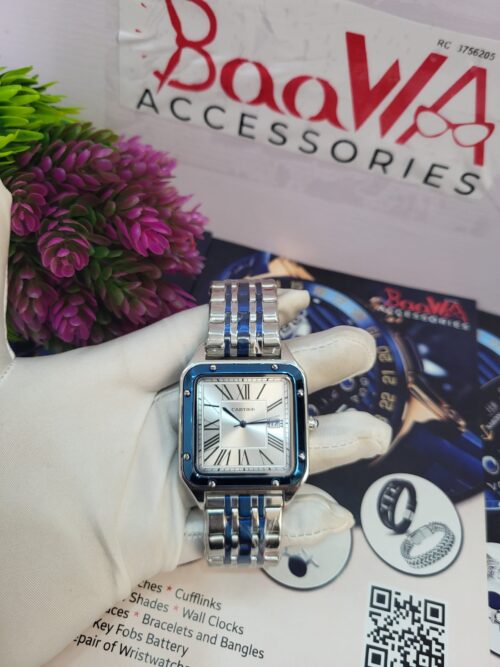 Cartier Panthère Style Men's Two-Tone Stainless Steel Square Watch