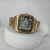 Cartier Santos Skeleton Gold-Plated Automatic Men's Luxury Watch